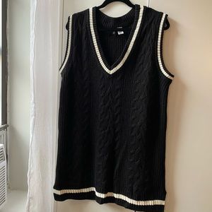 Black sweater vest dress